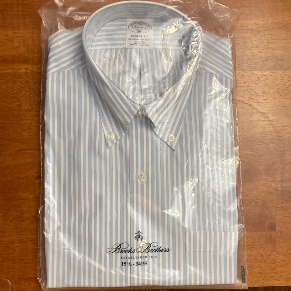 Brooks brothers Dress shirt light blue stripes